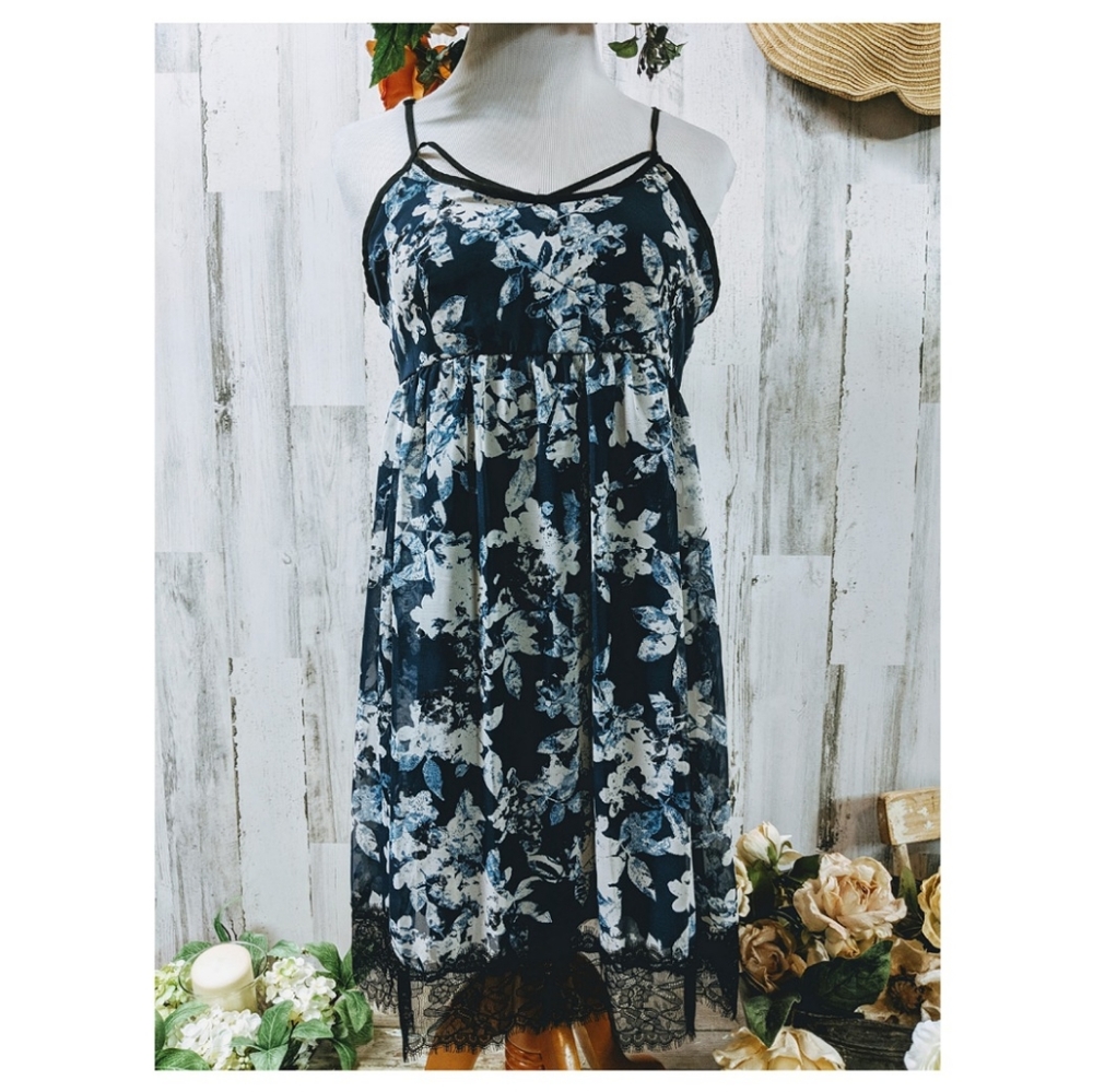 Midnight doll babydoll evening slip dress romantic